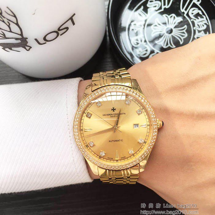 江詩丹頓 Vacheron Constantin 經典大三針 頂級316精鋼表殼錶帶 西鐵城全自動機械 男士腕表  wssb4938
